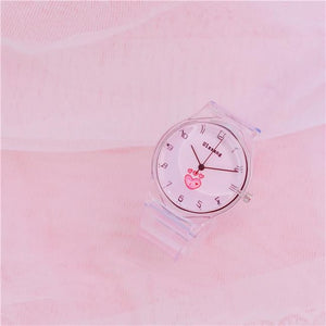 2019 Simple Chic Love Heart Watches Women Transparent Watch Ladies Sweet Women's Quartz Watch Female Wristwatch reloj mujer