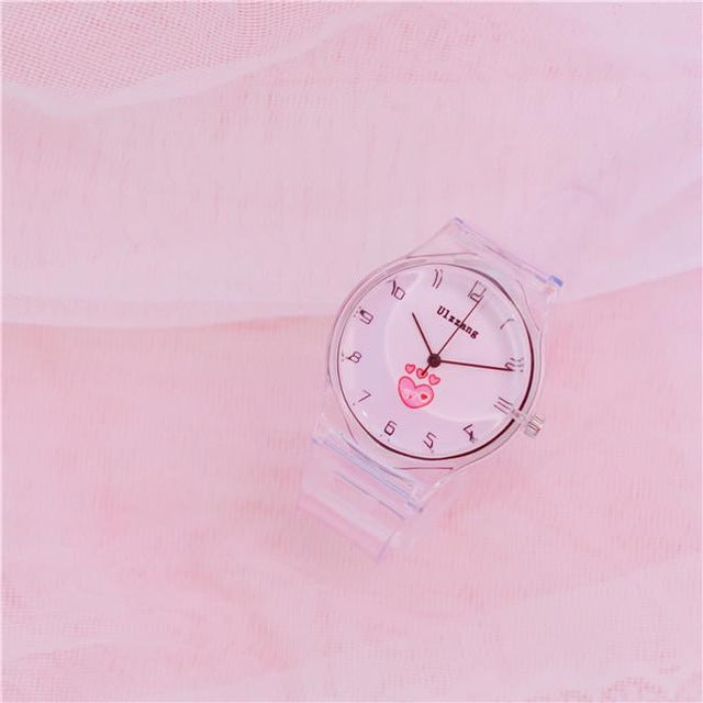 2019 Simple Chic Love Heart Watches Women Transparent Watch Ladies Sweet Women's Quartz Watch Female Wristwatch reloj mujer