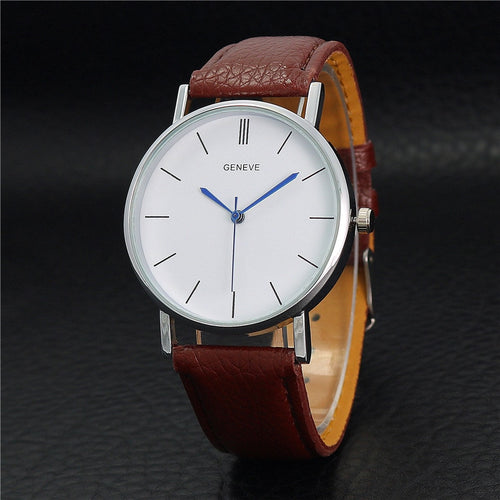 2019 New Listing Fashion Casual Men's Watches Solid Color Men Business Waterproof Retro Strip Boy Watch Mens Quartz Wristwatches