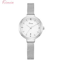 Load image into Gallery viewer, KIMIO Women&#39;s Stainless Steel Mesh Strap Dress Watches Woman Ladies Simple Bracelet Wrist Watch Clock Calendar Display With Box