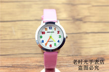 Load image into Gallery viewer, Fashion Round Learn To Time Kids Boy Girl  Quartz Student Wristwatch Children&#39;s Tutor Watch simple design child gift clock