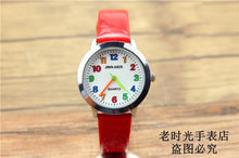 Load image into Gallery viewer, Fashion Round Learn To Time Kids Boy Girl  Quartz Student Wristwatch Children&#39;s Tutor Watch simple design child gift clock