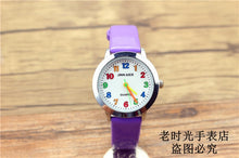 Load image into Gallery viewer, Fashion Round Learn To Time Kids Boy Girl  Quartz Student Wristwatch Children&#39;s Tutor Watch simple design child gift clock