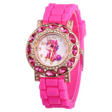 Load image into Gallery viewer, Lovely Pink Unicorn Children Wrist Watches Diamond Cartoon Leather Strap Kids Quartz Watch For Boy Clocks Relogio Masculino Saat