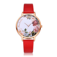 Load image into Gallery viewer, Brand Women Bracelet Watch Fashion Rose Gold Flowers Leather Simple Women Dress Watches Luxury Business Gift Clock Watch A40