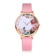 Load image into Gallery viewer, Brand Women Bracelet Watch Fashion Rose Gold Flowers Leather Simple Women Dress Watches Luxury Business Gift Clock Watch A40