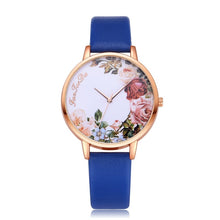 Load image into Gallery viewer, Brand Women Bracelet Watch Fashion Rose Gold Flowers Leather Simple Women Dress Watches Luxury Business Gift Clock Watch A40