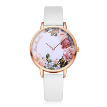 Load image into Gallery viewer, Brand Women Bracelet Watch Fashion Rose Gold Flowers Leather Simple Women Dress Watches Luxury Business Gift Clock Watch A40