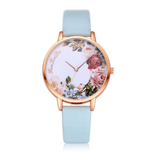 Load image into Gallery viewer, Brand Women Bracelet Watch Fashion Rose Gold Flowers Leather Simple Women Dress Watches Luxury Business Gift Clock Watch A40