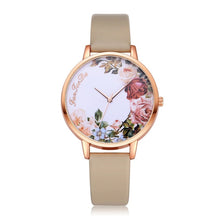 Load image into Gallery viewer, Brand Women Bracelet Watch Fashion Rose Gold Flowers Leather Simple Women Dress Watches Luxury Business Gift Clock Watch A40